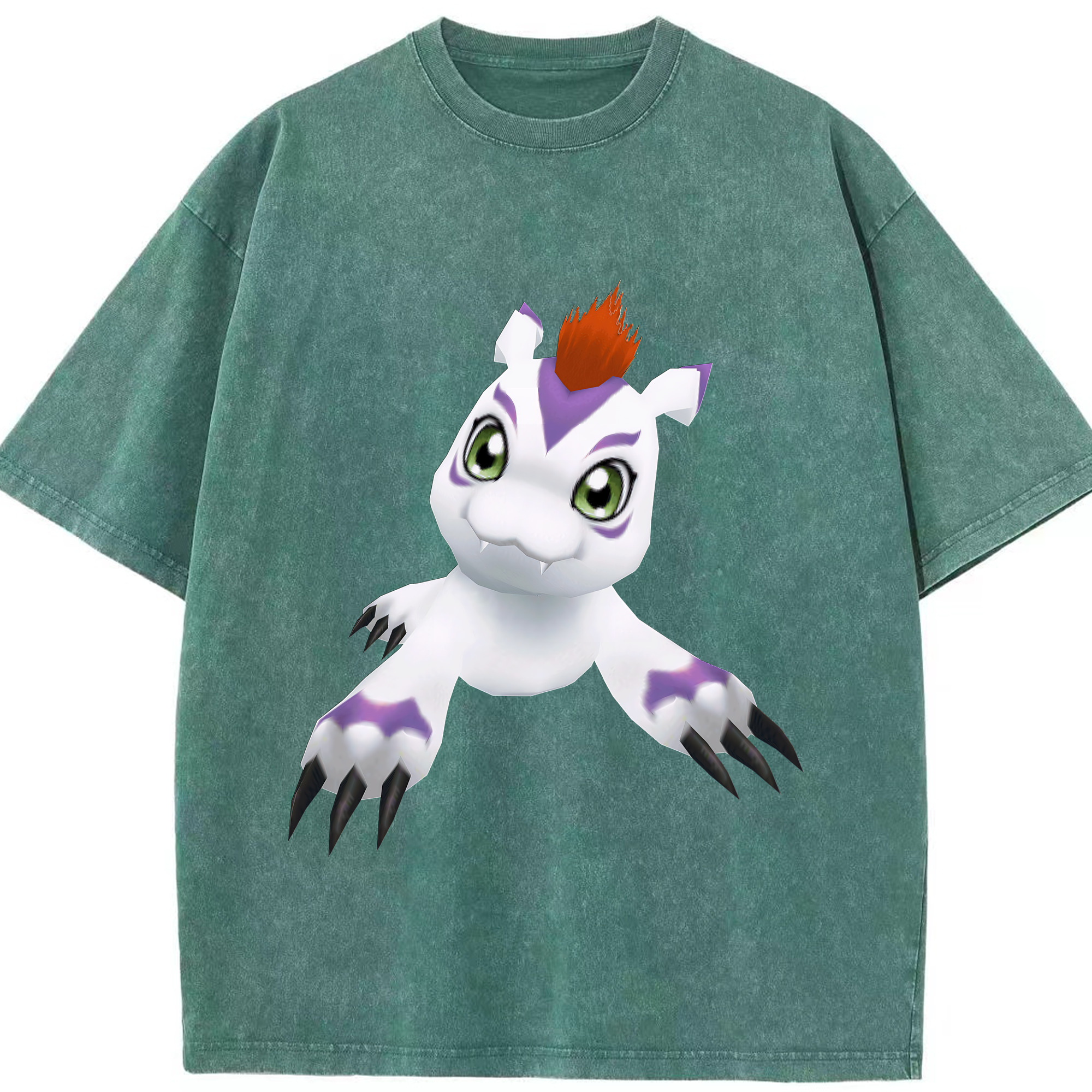 （画像用） Digimon デジタルモンスター/デジモン 綿100% ヴィンテージ風 半袖Tシャツ（フロントプリント）